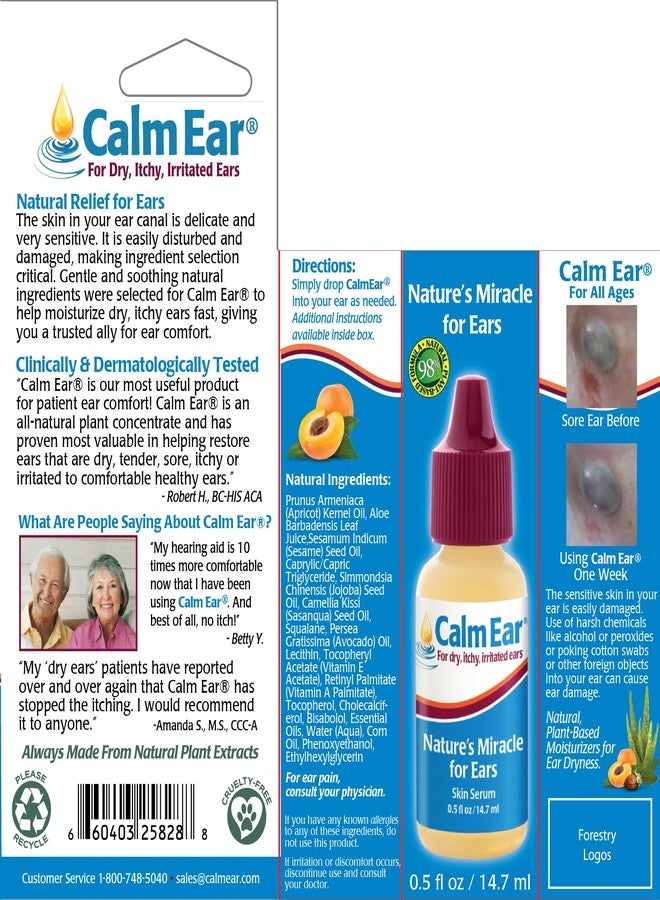 Miracell Calm Ear Drops 14.7 ml – Natural Relief for Itchy, Irritated & Dry Ears - Lubricates Earplugs & Hearing Aids - Image 5
